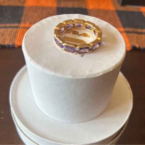 Amethyst and Gold Band - Picture 3 of 5